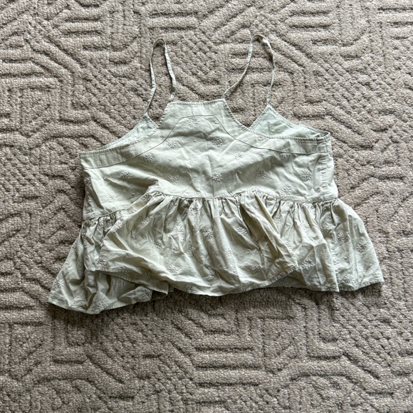 H&M Green Ruffle Crop Top - Picture 2 of 3